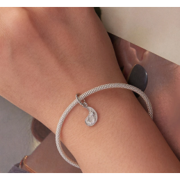 Charm pour bracelet soleil or lune argent