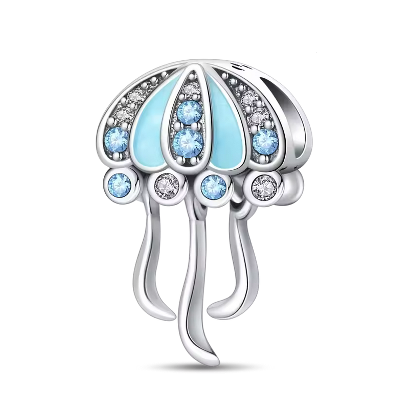 Charm pour bracelet méduse pierre bleu