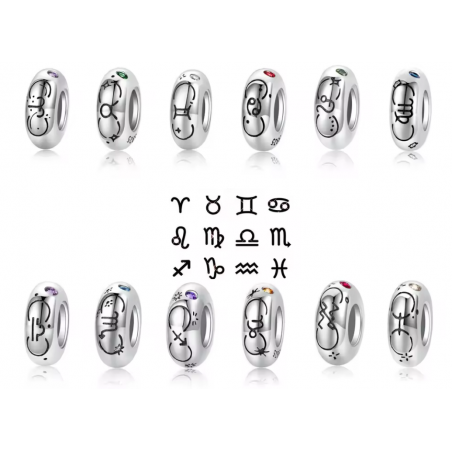 Charm pour bracelet séparateur signe astrologique zodiaque