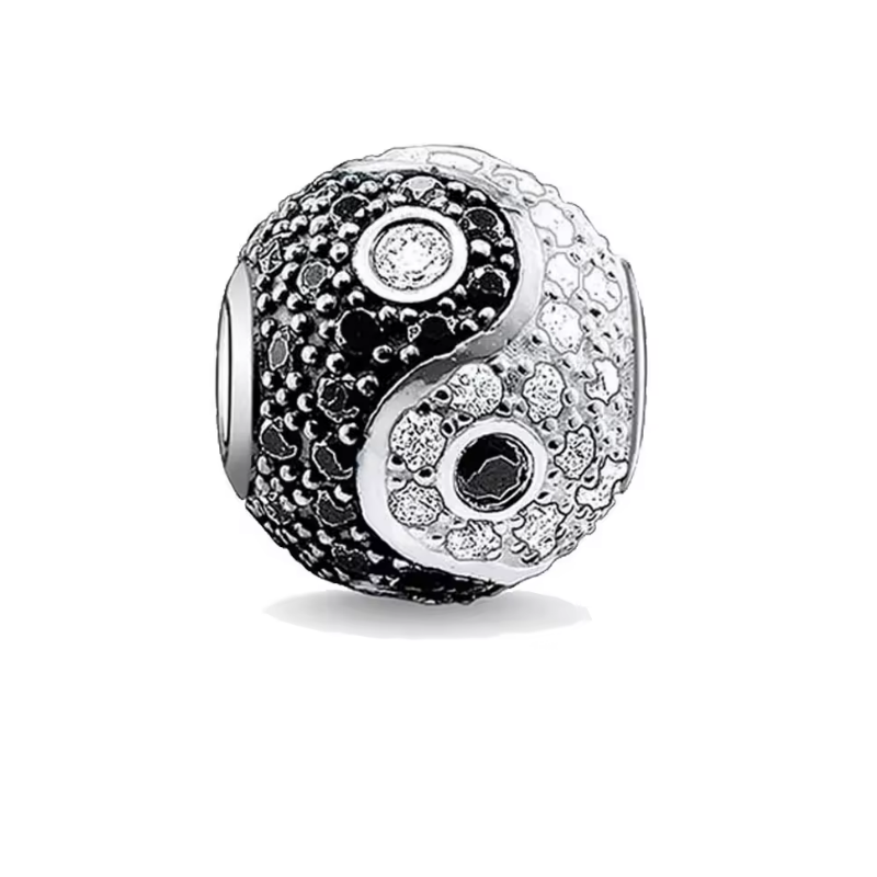 Charm bijou bracelet collection yin yang boule karma