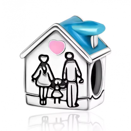 Charm pour bracelet maison famille un enfant