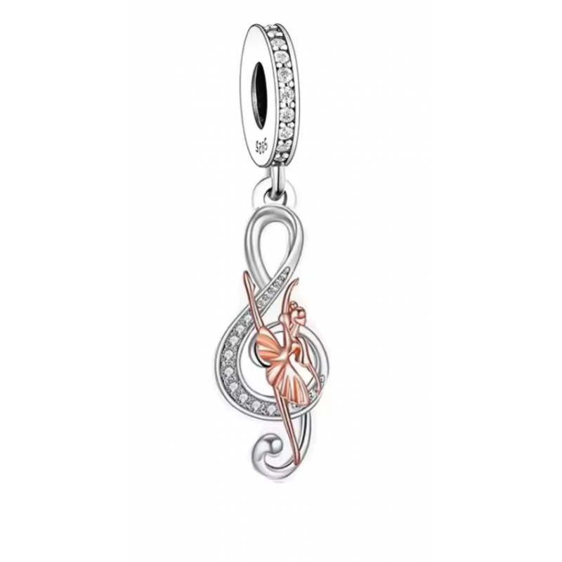 Charm bijou pour bracelet cadeau danseuse clef de sol musique Charm bijou pour bracelet cadeau danseuse clef de sol musique