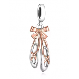 Charm bijou pour bracelet cadeau danseuse ballerine or rose argent