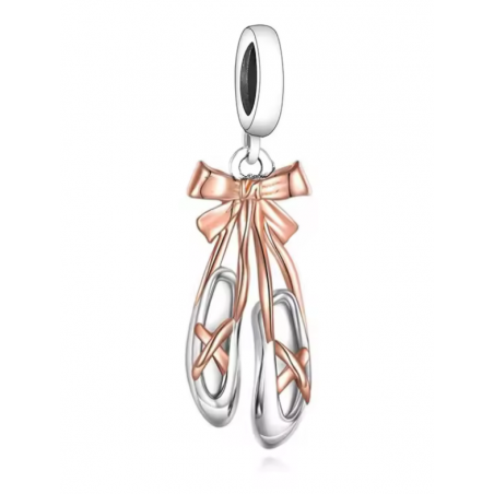 Charm bijou pour bracelet cadeau danseuse ballerine or rose argent