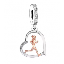 Charm pour bracelet cadeau coureuse running sport course