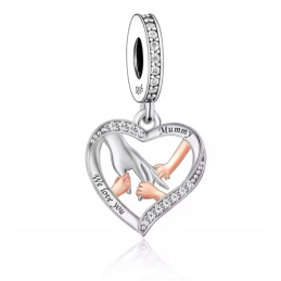 Charm pour bracelet cadeau maman de trois enfants