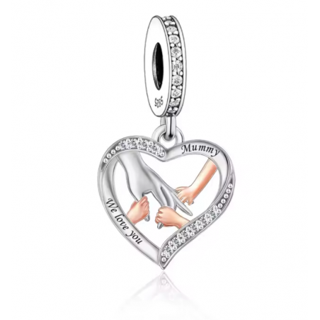 Charm pour bracelet cadeau maman de trois enfants