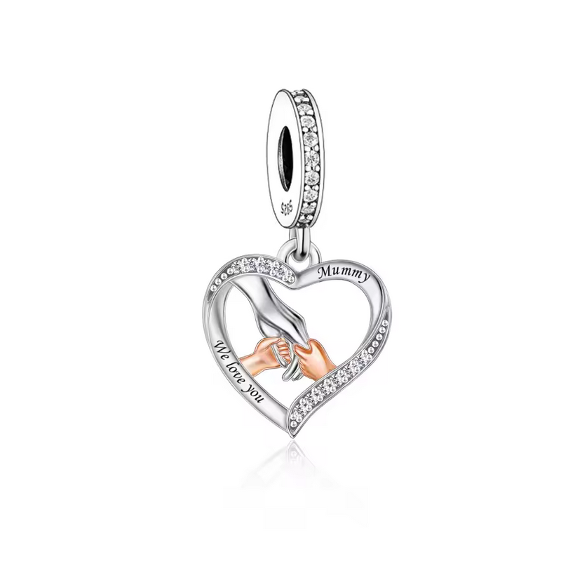 Charm pour bracelet cadeau maman de deux enfants Charm pour bracelet cadeau maman de deux enfants