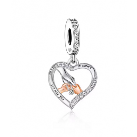 Charm pour bracelet cadeau maman de deux enfants