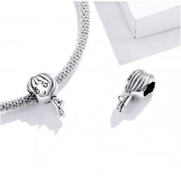 Charm pour bracelet argent fille coquette
