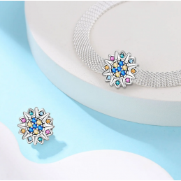 Charm pour bracelet reflexions soleil étoile multicolore