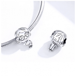 Charm pour bracelet famille grand mère chat