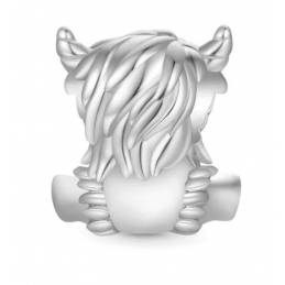 Charm pour bracelet argent vache des highlands écosse
