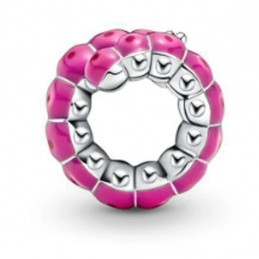 Charm pour bracelet chenille rose