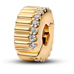 Charm bijou clip or séparateur relief strass