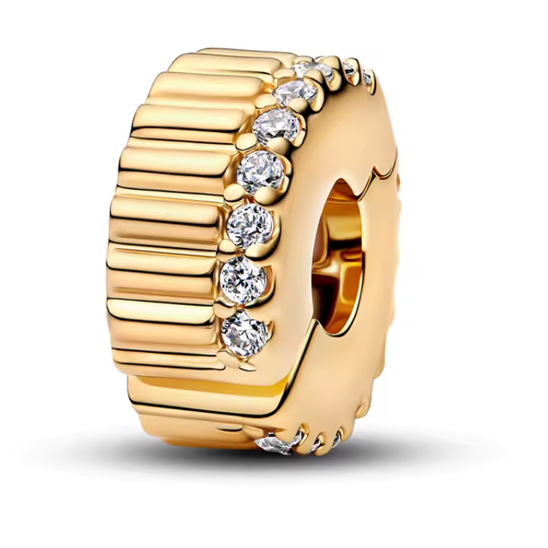 Charm bijou clip or séparateur relief strass Charm bijou clip or séparateur relief strass