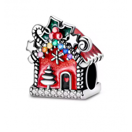 charm pour bracelet maison de noel bonbon pain d'épices