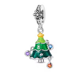 charm pour bracelet sapin vert boule de noel