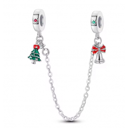 charm pour bracelet chaine sapin et cloche