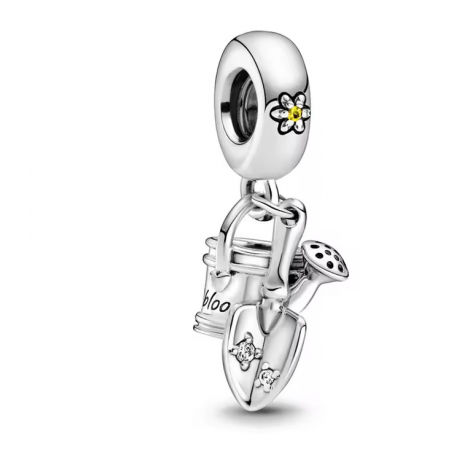 Charm pour bracelet argent jardinage arrosoir pelle