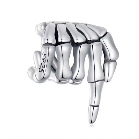Charm bijou pour bracelet horreur main squelette chose