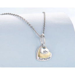 Charm pour bracelet triple coeur toi moi pour toujours or
