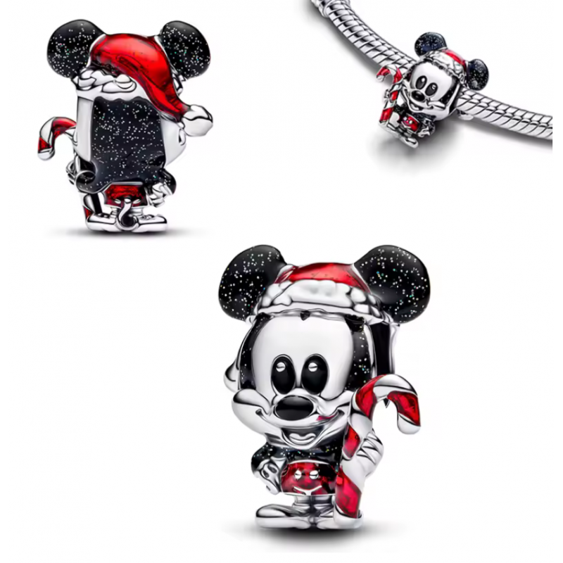 charm pour bracelet cadeau noel mickey paillettes