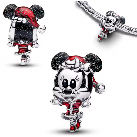 charm pour bracelet cadeau noel minnie paillettes