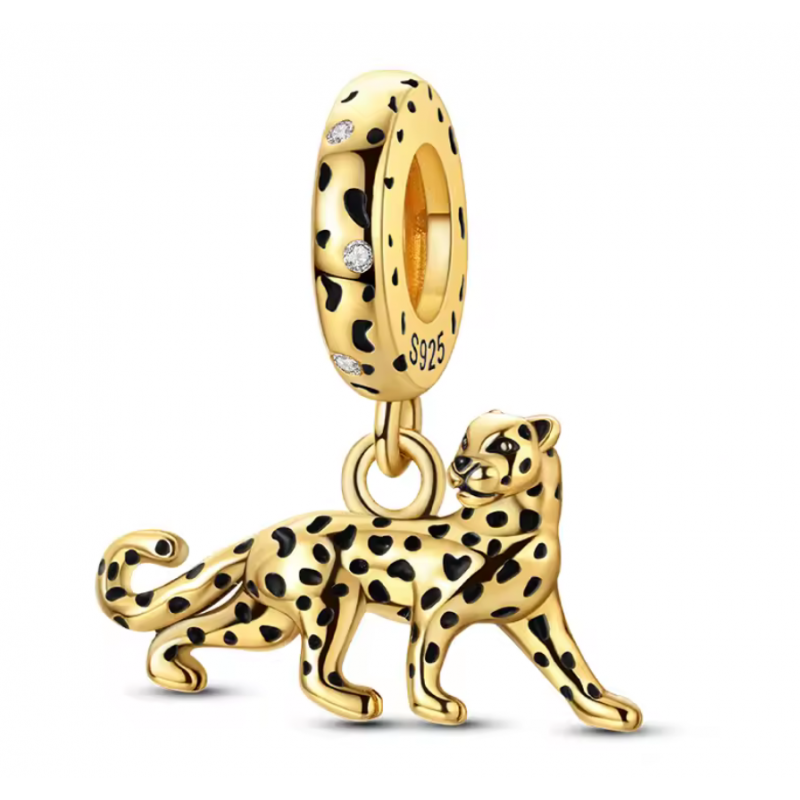 Charm pour bracelet or panthère