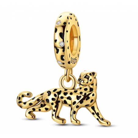 Charm pour bracelet or panthère