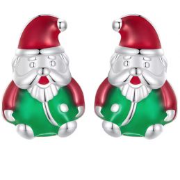 boucles d'oreilles père noel bonnet rouge