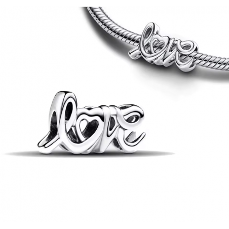 Charm pour bracelet argent coeur love
