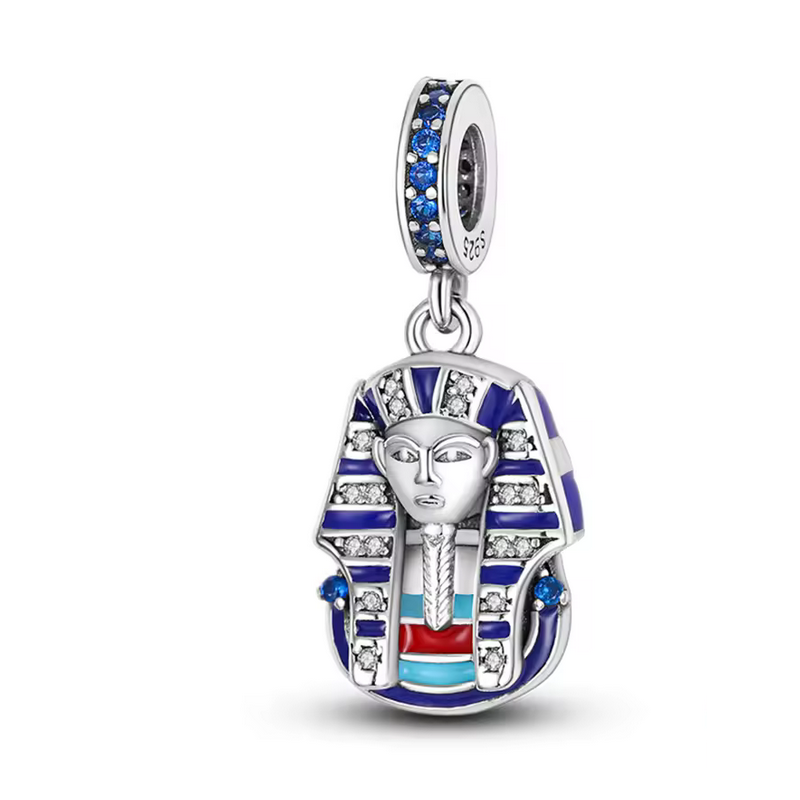 Charm pour bracelet pharaon egypte bleu Charm pour bracelet pharaon egypte bleu