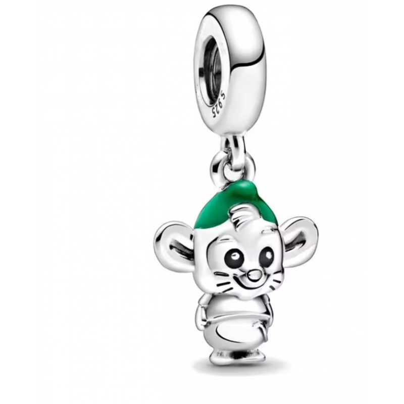 Charm bijou pour bracelet cendrillon souris gus argent Charm bijou pour bracelet cendrillon souris gus argent