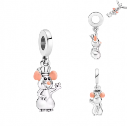Charm bijou pour bracelet ratatouille argent