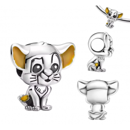Charm bijou pour bracelet roi lion simba argent