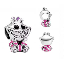 Charm bijou pour bracelet chat cheshire alice argent