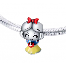 Charm bijou compatible bracelet blanche neige argent
