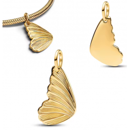 Charm bijou pour bracelet une aile de papillon or