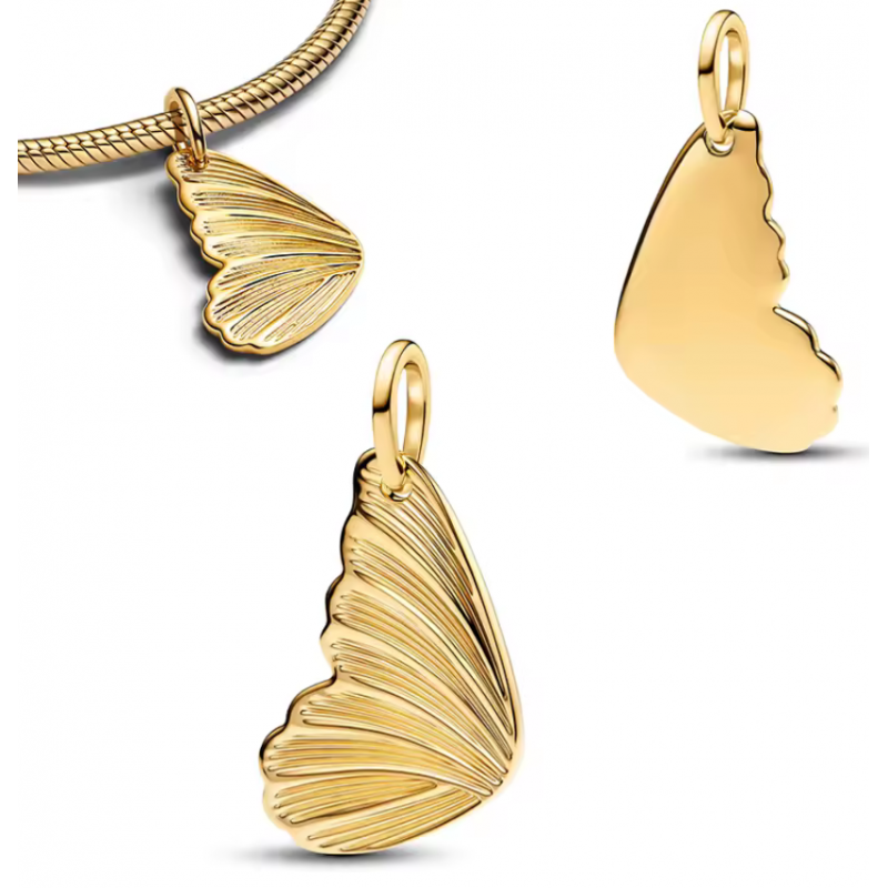 Charm bijou pour bracelet une aile de papillon or Charm bijou pour bracelet une aile de papillon or