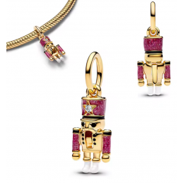 Charm bijou pour bracelet casse noisette or rouge