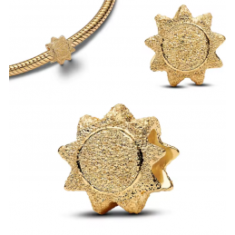 Charm bijou pour bracelet soleil relief or frappé