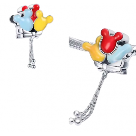 Charm bijou pour bracelet ballon argent