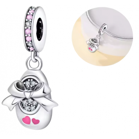 Charm pour bracelet cadeau naissance chausson maman