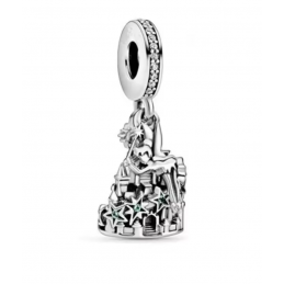 Charm bijou pour bracelet chateau peter pan fée clochette argent