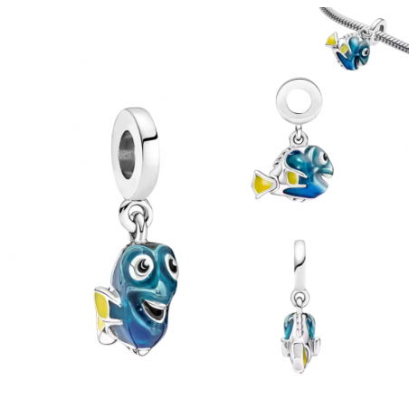 Charm bijou pour bracelet nemo dory argent