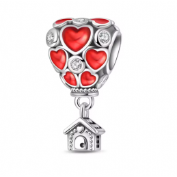 Charm pour bracelet coeur incrusté amour infini