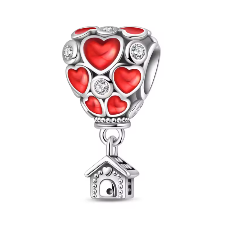 Charm pour bracelet coeur incrusté amour infini