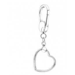 Porte clés pour bijoux charm argent mousqueton coeur