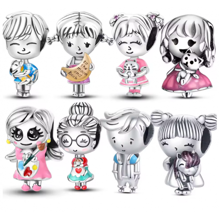 Charm pour bracelet collection famille fête mère anniversaire